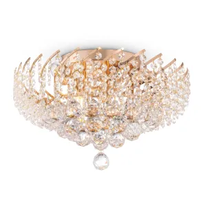 Gold Crystal Ceiling Light DIA120-06-G