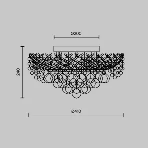 Gold Crystal Ceiling Light DIA120-06-G