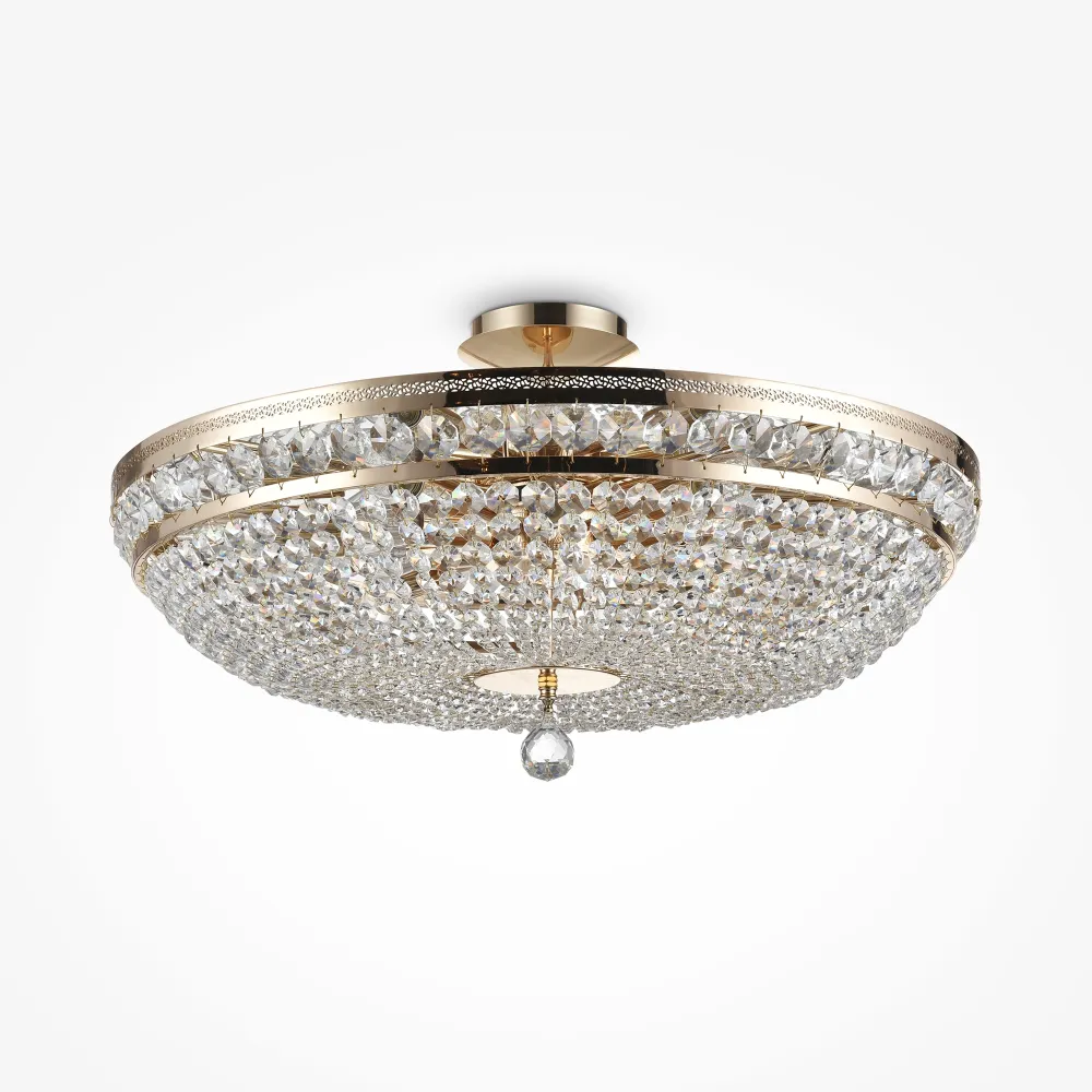 Gold Crystal Chandelier DIA700-CL-12-G for Living Room