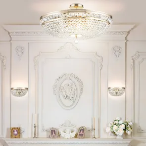 Gold Crystal Chandelier DIA700-CL-12-G for Living Room