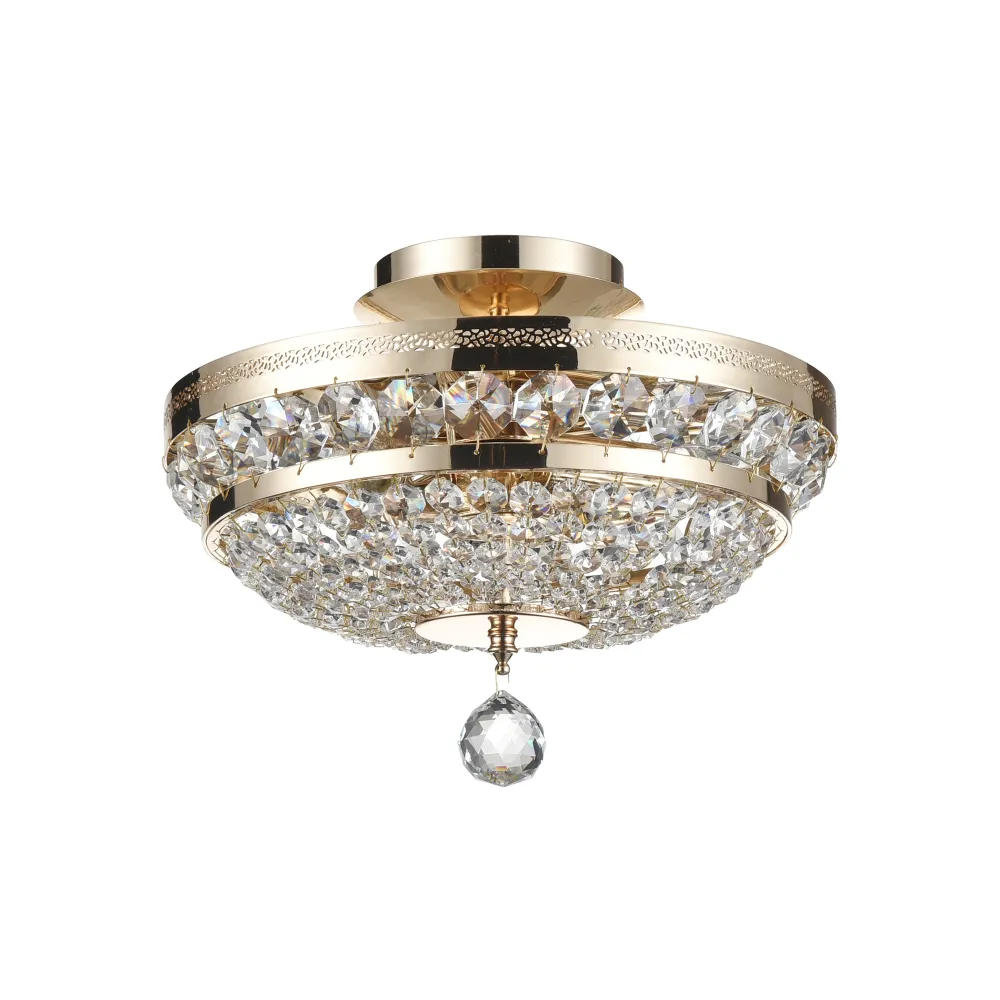 Gold Crystal Chandelier DIA700-CL-03-G for Living Room