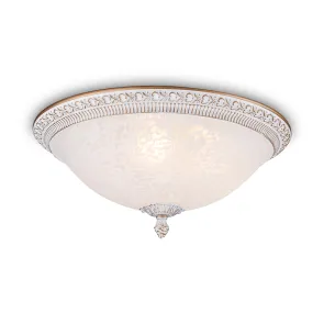 Classic Ceiling Light C908-CL-03-W White and Gold