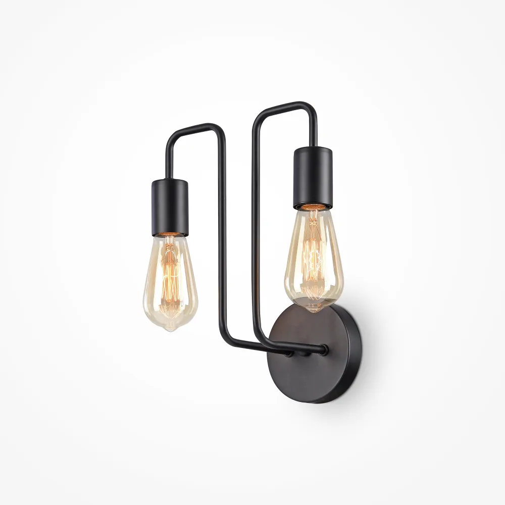 Loft Wall Light T532WL-02B Black Industrial Design