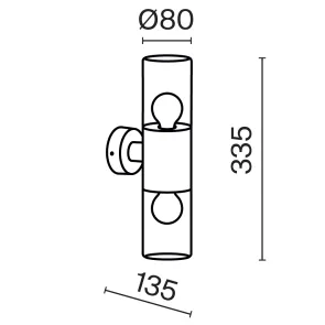 Outdoor Wall Light Graphite IP54 O432WL-02GF