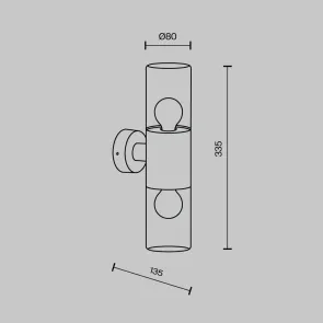 Outdoor Wall Light Graphite IP54 O432WL-02GF