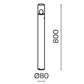 Garden Bollard Light Graphite IP54 O432FL-01GF1