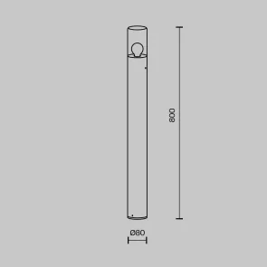 Garden Bollard Light Graphite IP54 O432FL-01GF1