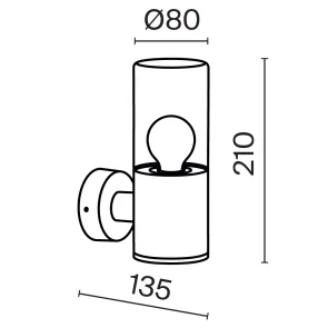 Outdoor Wall Light Graphite IP54 O432WL-01GF
