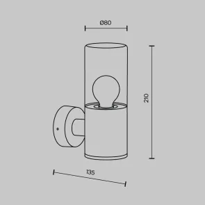 Outdoor Wall Light Graphite IP54 O432WL-01GF