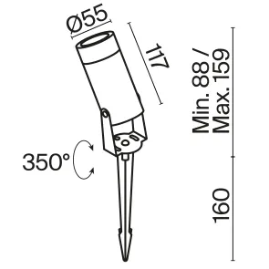 LED vrtna svetilka IP65 3000K O050FL-L5W3K