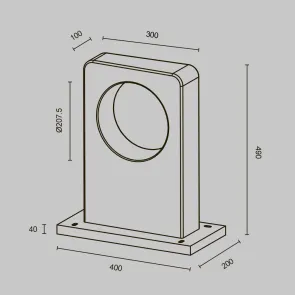 LED vrtna svetilka IP65 3000K O469FL-L7CM3K