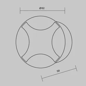 Recessed LED Light IP65 3000K 3W Black O036-L3B3K