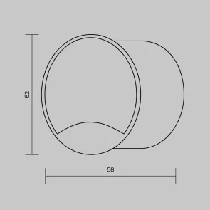Recessed LED Light IP65 3000K 3W Black O035-L3B3K