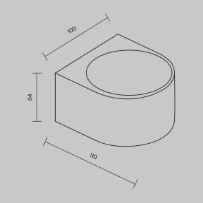Architectural LED Light IP54 3000K 10W Graphite O435WL-L10GF3K