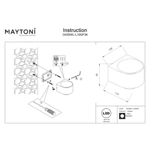 Architectural LED Light IP54 3000K 10W Graphite O435WL-L10GF3K