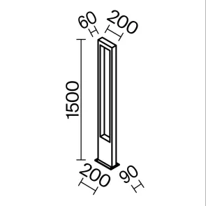 Vrtna LED svetilka IP65 3000K 20W grafit O425FL-L20GF