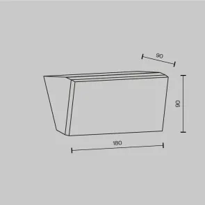 Wall LED Light IP54 3000K 10W Graphite O436WL-L10GF3K