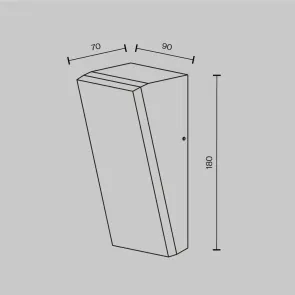 Wall LED Light IP54 3000K 10W Graphite O436WL-L10GF3K1