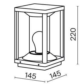 Garden Light E27 IP54 Graphite O452FL-01GF