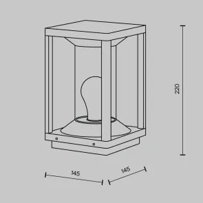 Garden Light E27 IP54 Graphite O452FL-01GF