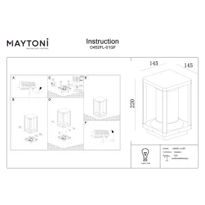 Garden Light E27 IP54 Graphite O452FL-01GF