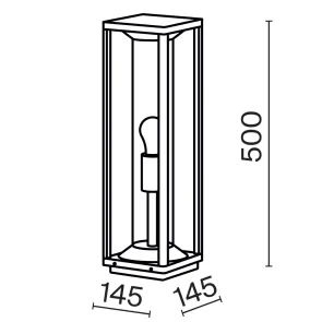 Garden Light E27 IP54 Graphite O452FL-01GF1