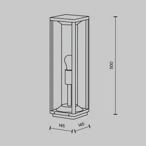 Garden Light E27 IP54 Graphite O452FL-01GF1