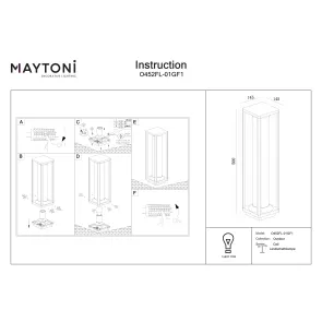 Garden Light E27 IP54 Graphite O452FL-01GF1