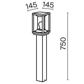 Vrtna svetilka E27 IP54 grafit O452FL-01GF2