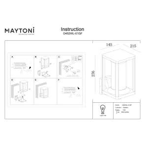 Wall Light E27 IP65 Graphite O452WL-01GF