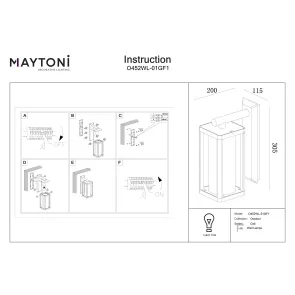 Wall Light E27 IP65 Graphite O452WL-01GF1