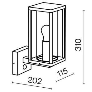 Stenska svetilka O452WL-01GFSR