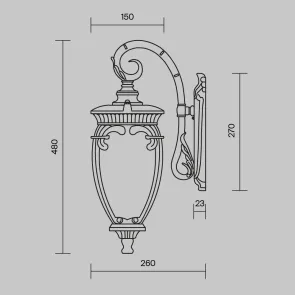 Wall Lamp O414WL-01BZ