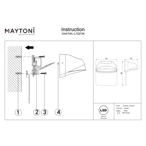 Wall lamp O447WL-L7GF3K