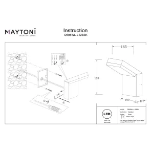 Wall Lamp O595WL-L12B3K