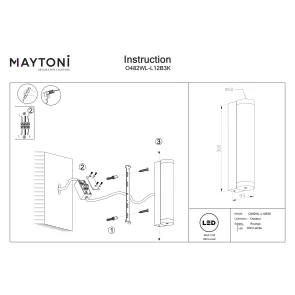 Wall lamp O482WL-L12B3K
