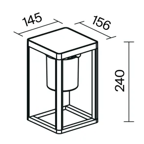 Stenska svetilka OSL457WL-L2GF3K