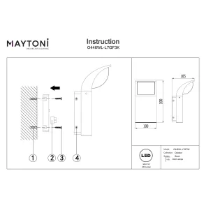 Wall lamp O446WL-L7GF3K