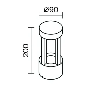 Stenska svetilka O458WL-L9GF3K