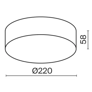 Stropna svetilka O431CL-L30B3K