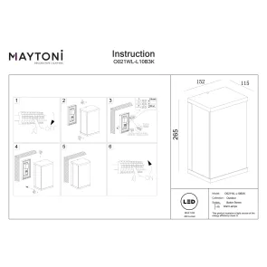 Wall lamp O021WL-L10B3K