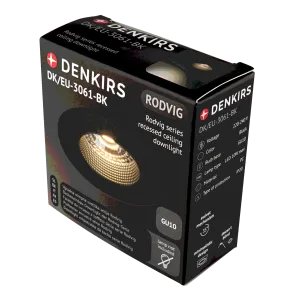 Vgradna svetilka GU10 črna DK-EU-3061-BK
