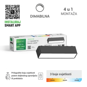 GREEN TECH LED magnetna svetilka MYSTYLE 6W, 3CCT, Dim. MYSTYLE-1-6W