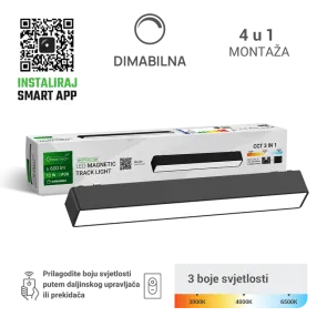 GREEN TECH LED magnetna svetilka MYSTYLE 12W, 3CCT, dim