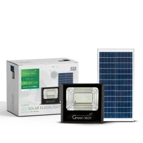 GREEN TECH LED solar spotlight Green Tech 100W, 6500K, IP65, solar - SLF-100W-CW