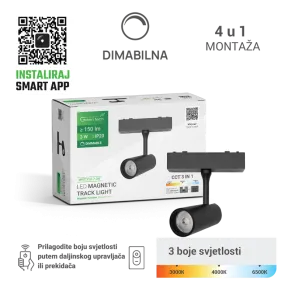 GREEN TECH LED magnetna svetilka MYSTYLE 3W, 3CCT, Dim.