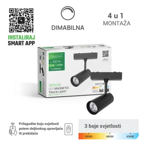 GREEN TECH LED magnetna svetilka MYSTYLE 6W, 3CCT, Dim./Smart APP