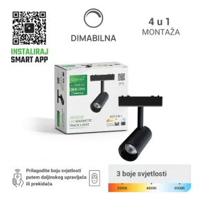 GREEN TECH LED magnetna svetilka MYSTYLE 20W, 3CCT, Dim.
