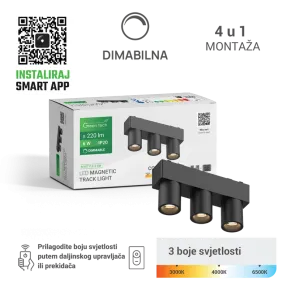 GREEN TECH LED magnetna svetilka MYSTYLE 6W, 3 barve svetlobe