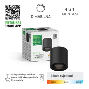GREEN TECH LED magnetna svetilka MYSTYLE 6W, 3CCT, DIM, APP